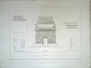 Ancienne Gravure d'Architecture - Colonne de TRAJANE à Rome (2) - Imagen 1 de 1