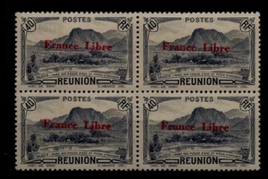 WWII France Anti Nazi Forces De Gaulle Free France Overprint Resistance Reunion - Picture 1 of 1