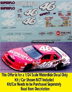 NASCAR DECAL #46 SUPERFLO 1989 CHEVROLET LUMINA COLE TRICKLE - DAYS OF THUNDER - Picture 1 of 4