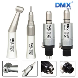 DMXDENT Dental Slow Low Speed Handpiece Straight Contra Angle Air Motor 4/2Holes - Picture 1 of 18