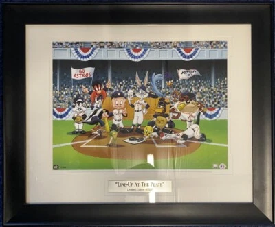 Looney Toons Houston Astros Limited Edition Framed Piece W/ Laser Etched Plate - Image 1 of 3