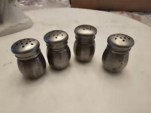 VINTAGE EMPIRE SILVER PEWTER SALT & PEPPER SHAKER SET MADE IN U.S.A. - Picture 1 of 1