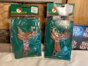 Lot of 2 Kurt S. Adler Resin Saddle Ornaments - Picture 1 of 4