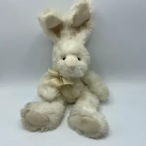 RUSS Roaker Blanco Conejo de Pascua Peluche Arco Amarillo Peluche Animal - Imagen 1 de 11
