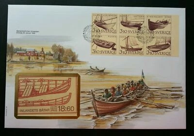[SJ] Sweden Ship 1988 Boat Traditional Water Transport Vehicle (booklet FDC) - Image 1 of 4