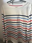 Joules Off White Stripe Top Size 20