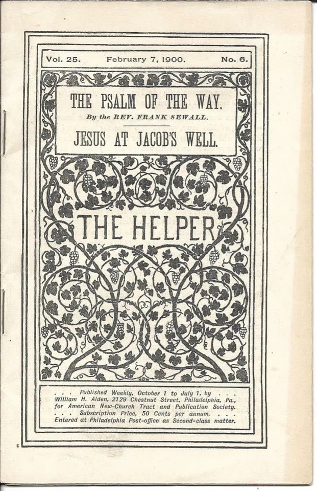 The Helper Vol. 25, NO. 6, February 7 1900 - Vintage Christian Weekly - Image 1 of 1