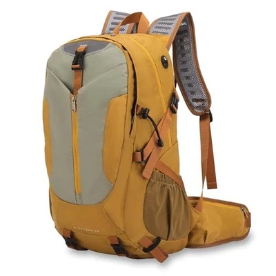 Hiking Backpack 40L, Waterproof Hiking Backpack with Rain Cover, Large Yellow - Image 1 of 4
