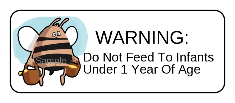 30 adesivos infantis de aviso de mel, etiquetas, etiquetas, adesivo autoadesivo fosco - Imagem 1 de 1