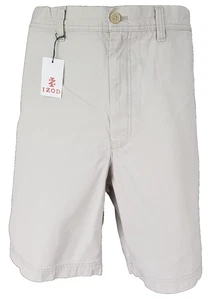 IZOD SALTWATER Mens Stone/Ivory SHORTS KHAKIS Flat - Waist 46" - RRP £65 - Picture 1 of 11