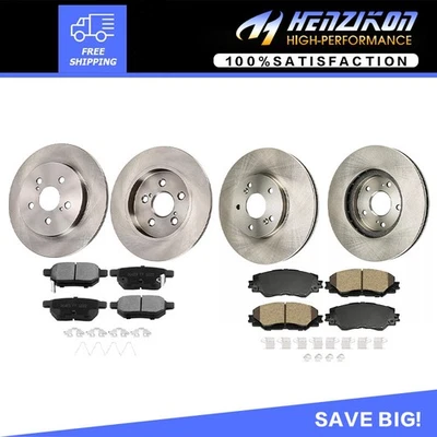 Pastillas de freno de rotor de disco delanteras traseras para Toyota Corolla Matrix Pontiac Vibe 2009-19^ Foto 1 de 4