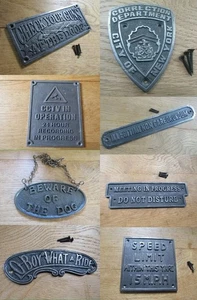 Rustic iron sign vintage Wall door plaque sign notice plate emblem antique iron - Picture 1 of 17