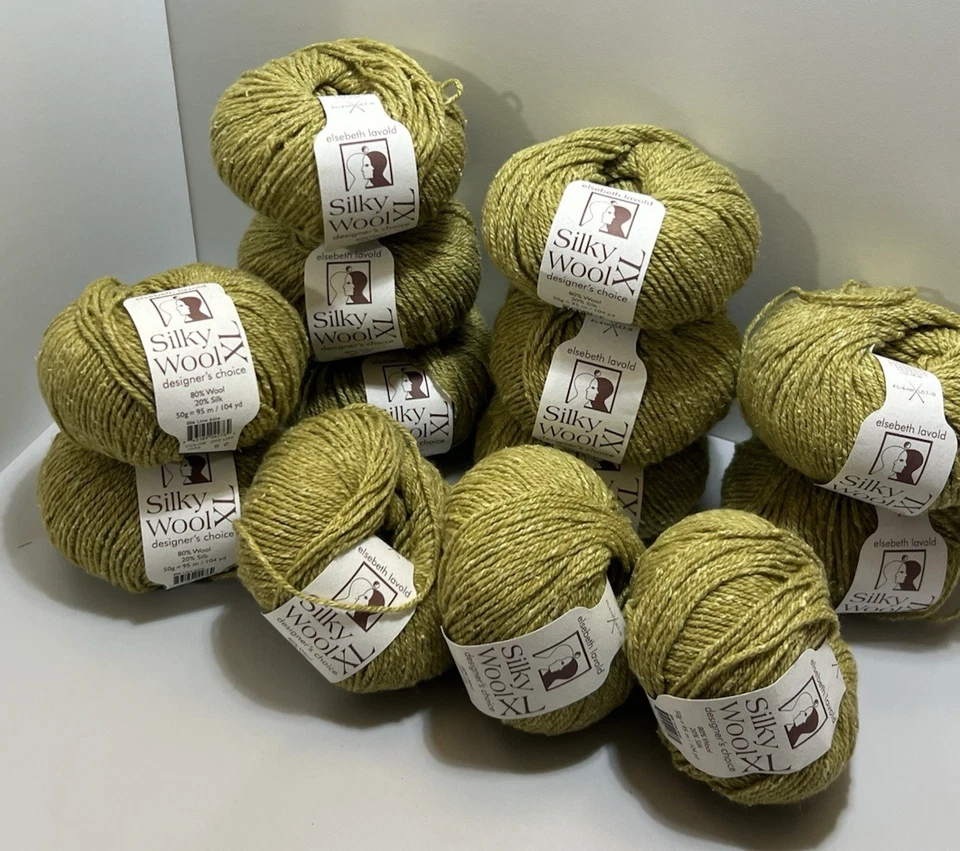 Elsebeth Lavold LANA DE SEDA XL Hilo JUGO DE LIMA 50gr/104yds ea. Juego de 13 lana seda Foto 1 de 4