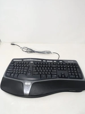 Microsoft Natural Ergonomic 4000 Keyboard Model 1048 Good Condition Tested - Image 1 of 4