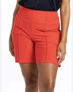 NUEVO KINONA Pantalones Cortos Elastizados Bolsillo Trasero, ROJO CORAL Para Mujer’s XL Golf Tenis Atlético - Imagen 1 de 11