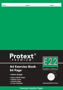 Protext A4 Exercise Book 8mm Grid 64pg - Picture 1 of 1