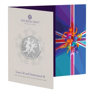 2024 TEAM GB PARALYMPICS OLYMPICS UK 50p BUNC ROYAL MINT PACK Coin FIFTY PENCE - Picture 1 of 10