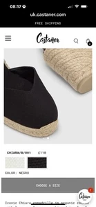 Castañer Iconic Chiara espadrille in organic cotton with lace-up Size 3 RRP £110 - Picture 1 of 6
