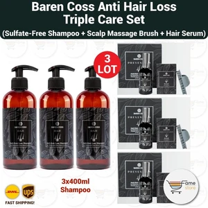 Baren Coss Anti Haarausfall Triple Care Set - Shampoo + Pinsel + Serum - 3 SET - Bild 1 von 2