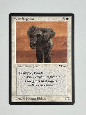 MTG WAR ELEPHANT (Light) Arabian Nights Regular MT Magic The Gathering - Image 1 of 4