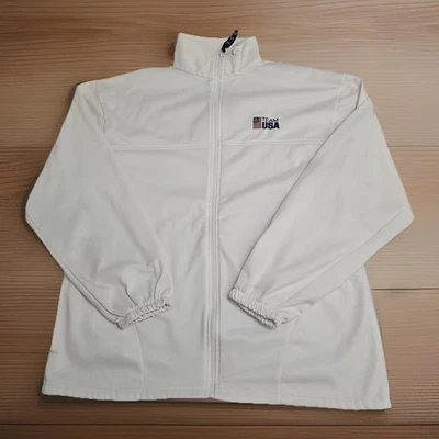 Vintage United States Olympic Committee Jacket Full Zip Fleece Bright White XXL - Image 1 of 4