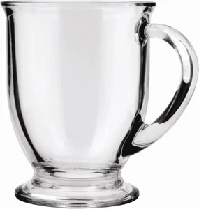 Café Glass Coffee Mugs, 16 Oz, Set of 6 - Picture 1 of 12