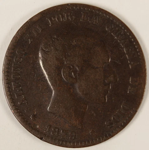 1879 (SPAIN-PUERTO RICO) DIEZ CENTIMOS (10 CENTIMOS) -COLONIES Cover