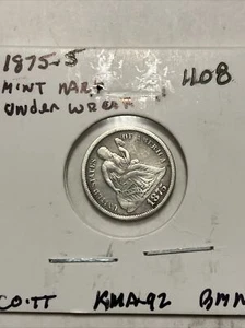 Dime seduto anni 1875.  - Foto 1 di 3