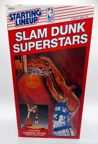 1989 Dominique Wilkins Starting Lineup Slam Dunk Superstars Red Box - Sealed Cover