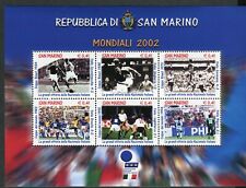 2002 San Marino Sheet of Stamps Worldwide Di Football MNH