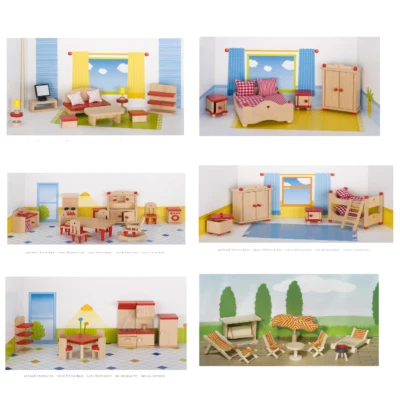 Puppenmöbel Puppenhaus Küche Bad Schlafzimmer Kinderzimmer Garten - Bild 1 von 4