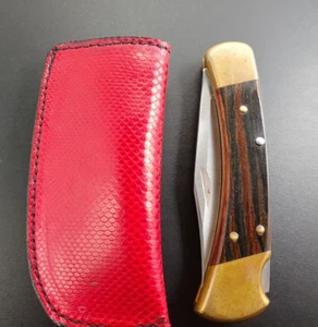 REAL RED SNAKE SKIN knife sheath buck 110, Handmade Pocket Knife Pouch Sheath - Picture 1 of 12