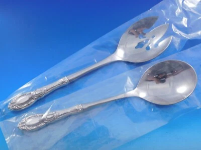 Conjunto de servir salada King Richard by Towle prata esterlina perfurado personalizado 10 3/4" - Imagem 1 de 4