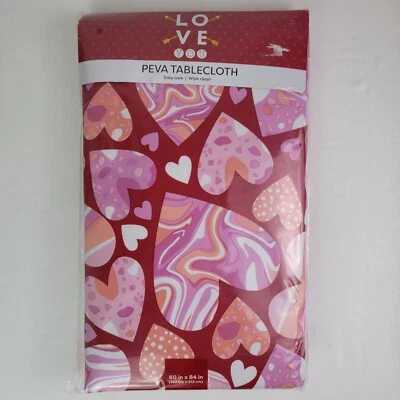 Peva Tablecloth Valentine's Day Love You Theme 60in x 84in (152cm x 213cm) - Image 1 of 2
