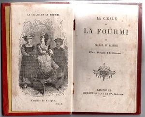 DIE ZIKADE UND DIE AMEISE ODER ARBEIT UND FAULHEIT UM 1887 REGIS HELLIMER - Bild 1 von 2