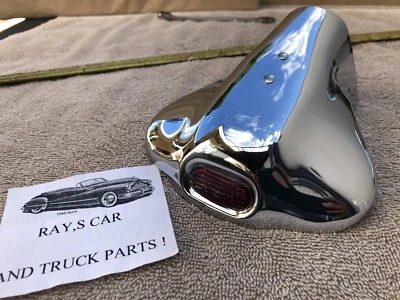 NEW SINGLE VINTAGE STYLE EXHAUST TIP WITH A RED JEWEL ON THEM ! CAR / TRUCK - Image 1 of 4