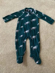 NFL Team Apparel EAGLES Philly One Piece Footie Footed Pajamas - Size 0/3 Month - Picture 1 of 13