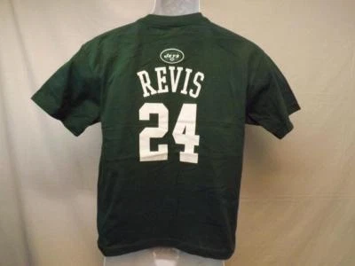 Nueva-Menor Defecto Nueva York #24 Darrelle Revis NFL Ropa Juvenil Grande Camisa Verde Foto 1 de 4