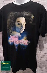 Evantescence Men's Large Black Double Sided T shirt Power Metal Rock Band - Picture 1 of 11