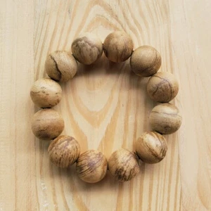 Nice 20 MM Papua Aquilaria Agarwood Bracelet 11 Grams Aloeswood 12 Beads #77 - Picture 1 of 6