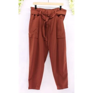 Athleta Damen Skyline Hose Gürtel Taille Cognac Braun Gr. 12 NEU - Bild 1 von 14