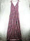 Lascana Womens Maxi Dress Sz 14 Sleeveless Strappy V Neck Paisely Print