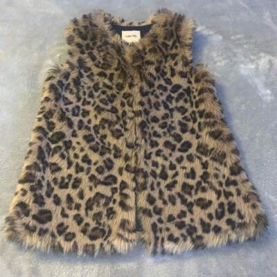 Colete feminino tamanho grande Cherokee pele sintética chita leopardo estampa animal outono inverno  - Imagem 1 de 4