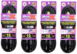 Cable de alto rendimiento 4X ProX XC-5PDMX10 10 pies DMX XLR5-M a XLR5-F NUEVO - Imagen 1 de 16