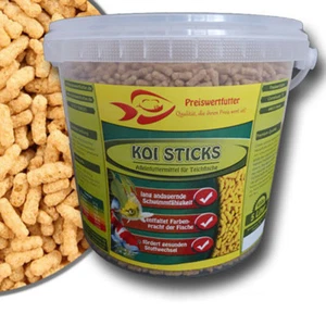 Koi Sticks 5 Liter Eimer 650 g Fischfutter Koifutter Teichfutter Teichsticks - Bild 1 von 1