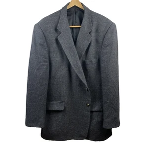 PETROCELLI Blazer Mens Size 54R Gray 100% Lambs Wool Tweed Sport Coat Date Night - Picture 1 of 19