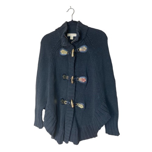 Cappotto maglione stile poncho Michael Kors con toggles tono oro XS