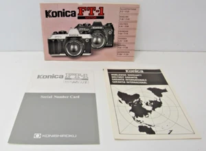 Cámara de motor Konica FT-1 SLR cuerpo manual del propietario/libro papeleo #OM-A3 - Imagen 1 de 8