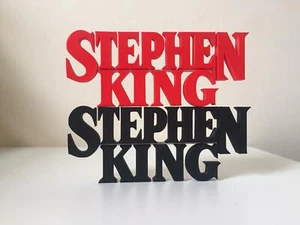 Stephen King v2 Book Ornamental Display Collectible Logo Text Memorabilia Stand - Picture 1 of 7