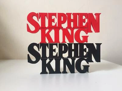 Stephen King v2 Book Ornamental Display Collectible Logo Text Memorabilia Stand